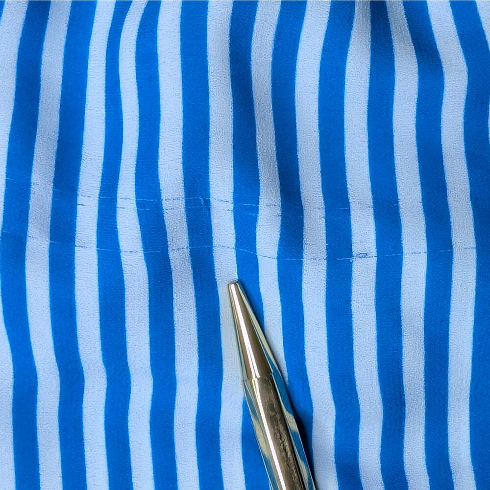 Tommy Bahama Off Shoulder Maxi Dress S Blue White Stripe Tiered Ruffle Resort - Picture 8 of 16
